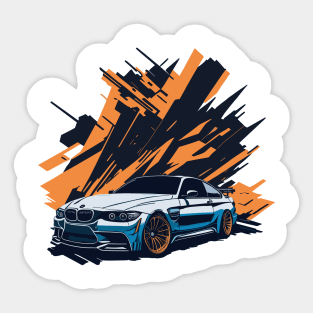 Bmw M4 F10 Vintage Car Art Sticker